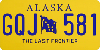 AK license plate GQJ581