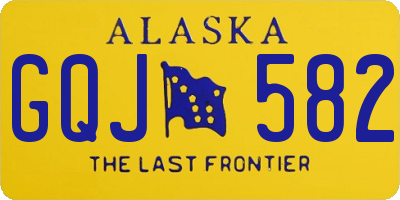 AK license plate GQJ582