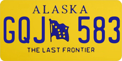 AK license plate GQJ583