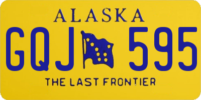AK license plate GQJ595