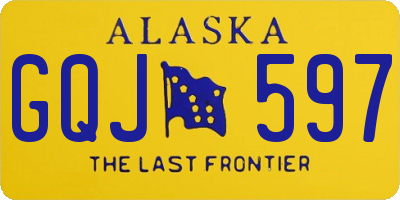 AK license plate GQJ597