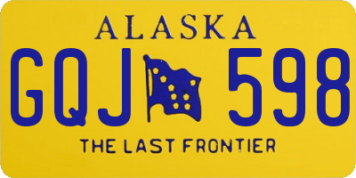 AK license plate GQJ598