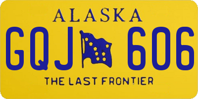AK license plate GQJ606