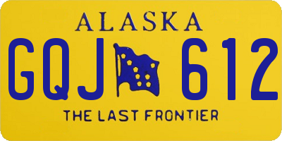 AK license plate GQJ612