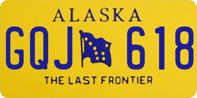 AK license plate GQJ618