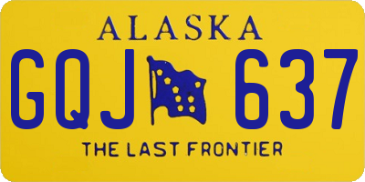 AK license plate GQJ637