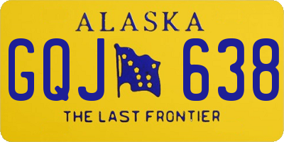 AK license plate GQJ638