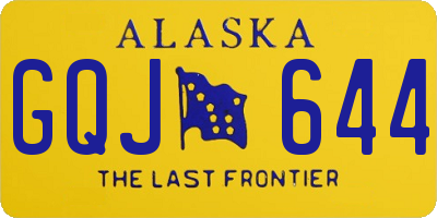 AK license plate GQJ644