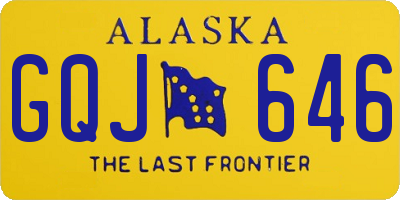 AK license plate GQJ646
