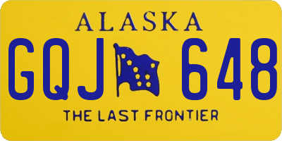 AK license plate GQJ648