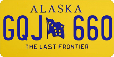 AK license plate GQJ660