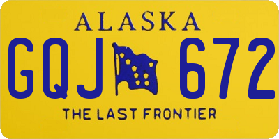 AK license plate GQJ672
