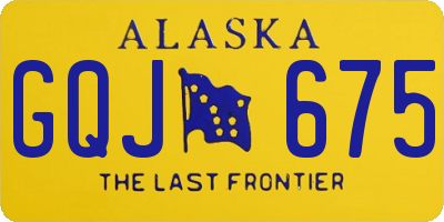 AK license plate GQJ675