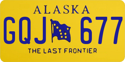 AK license plate GQJ677