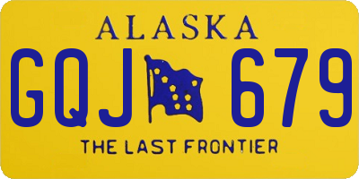 AK license plate GQJ679