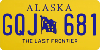 AK license plate GQJ681