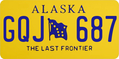 AK license plate GQJ687