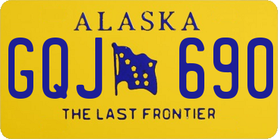 AK license plate GQJ690