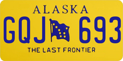 AK license plate GQJ693