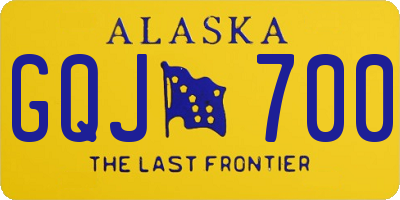AK license plate GQJ700