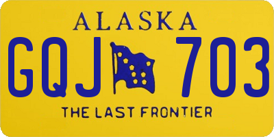 AK license plate GQJ703