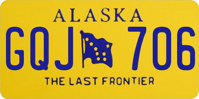 AK license plate GQJ706