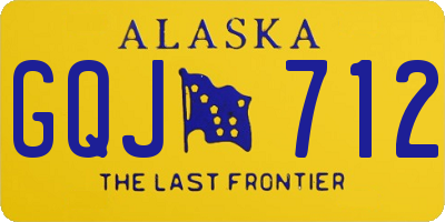 AK license plate GQJ712