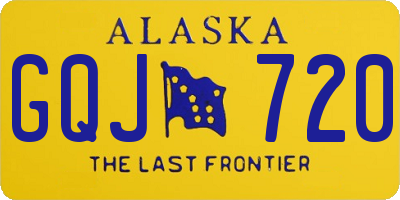 AK license plate GQJ720