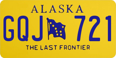 AK license plate GQJ721