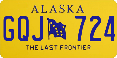AK license plate GQJ724