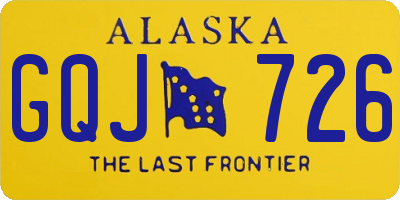 AK license plate GQJ726