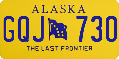 AK license plate GQJ730
