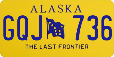 AK license plate GQJ736
