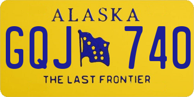 AK license plate GQJ740