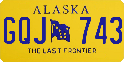 AK license plate GQJ743