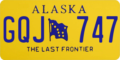 AK license plate GQJ747