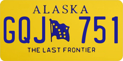 AK license plate GQJ751