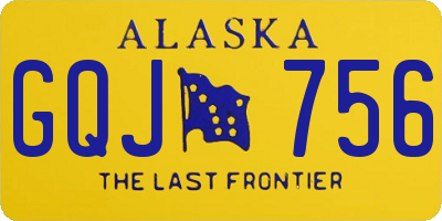 AK license plate GQJ756