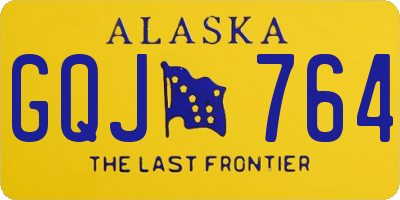 AK license plate GQJ764