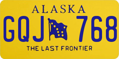 AK license plate GQJ768