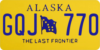 AK license plate GQJ770