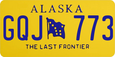 AK license plate GQJ773