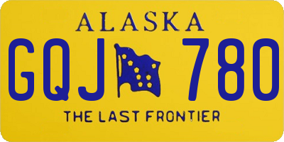 AK license plate GQJ780