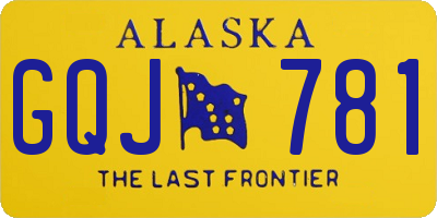 AK license plate GQJ781