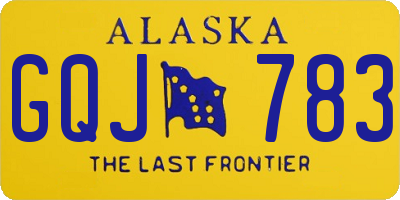 AK license plate GQJ783
