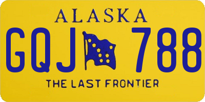 AK license plate GQJ788