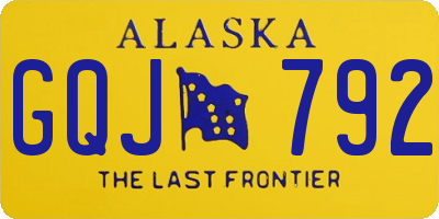 AK license plate GQJ792