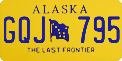 AK license plate GQJ795