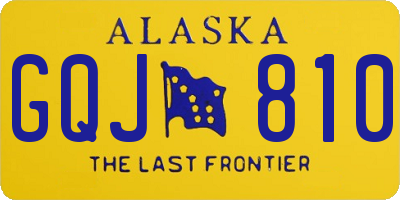 AK license plate GQJ810