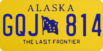 AK license plate GQJ814